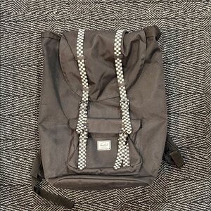 Herschel Supply Company Black Backpack with Checkered Straps